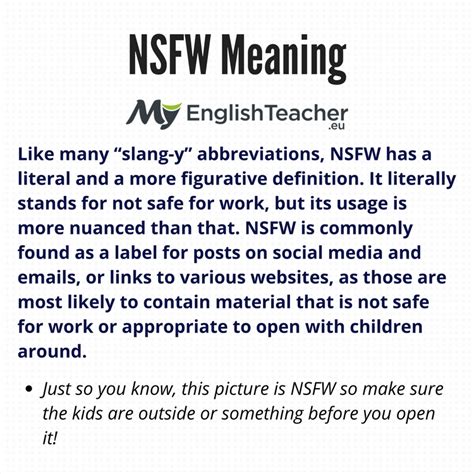 Nsfw Meaning ☢️👨‍🔬 What Does Nsfw Mean In Text