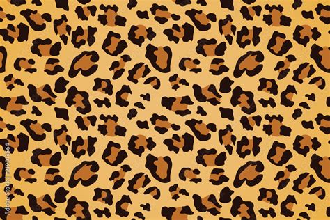 Leopard Seamless Pattern Animal Print Vector Background Stock Vector