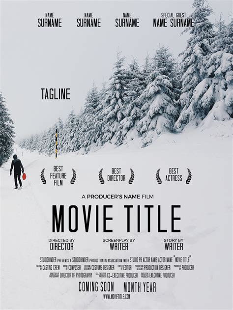Free Movie Poster Template For Photoshop Movie Poster Template