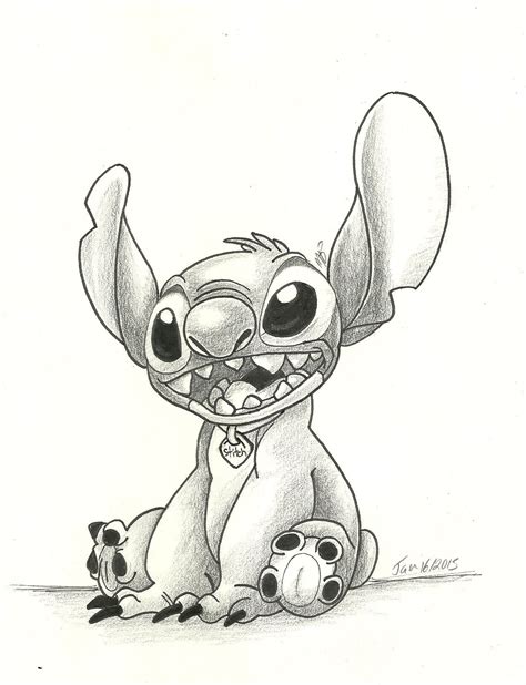 Image Result For Cute Sketches Of Stitch As Elvis Salvabra Stitch Drawing Disney Drawings