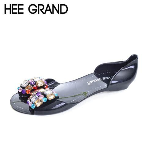 Hee Grand 2017 Jelly Shoes Woman Summer Crystal Jelly Sandals Beach