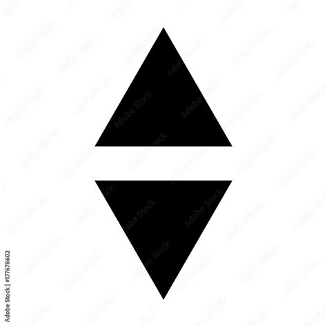 Up And Down Triangle Arrow Buttons Flat Vector Icon For Apps And