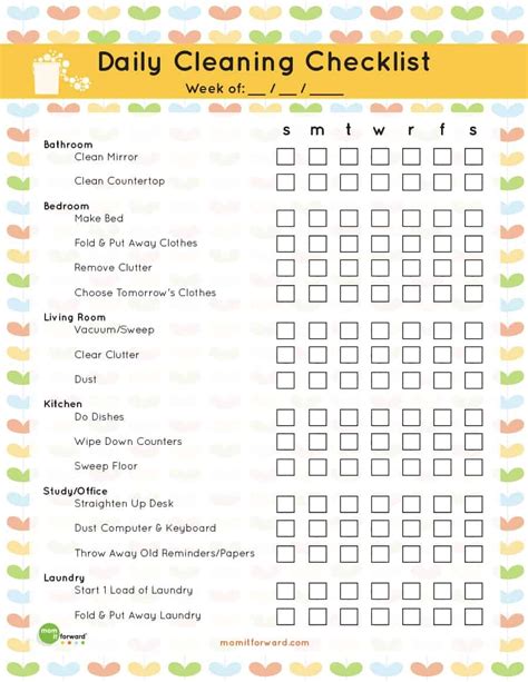 Free Printable Cleaning Schedule Free Printable