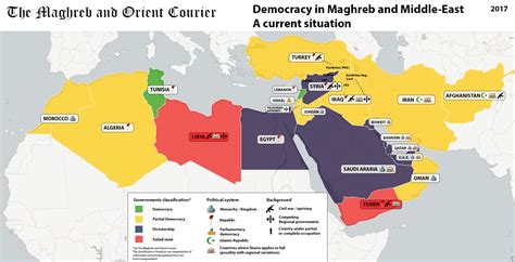Arab World Maps Democracy In Maghreb And Middle East The Maghreb