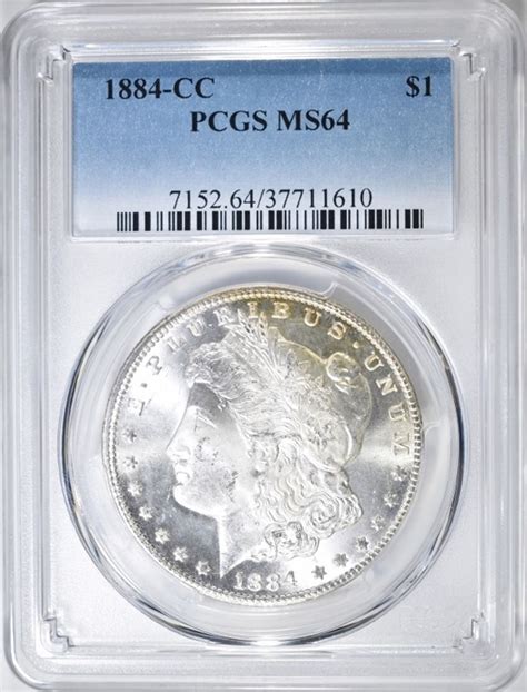1884 Cc Morgan Dollar Pcgs Ms 64
