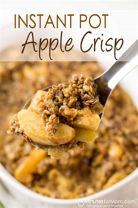 Although the topping doesn't get as crispy as it would in the oven, by finishing the dessert under the broiler in the stainless steel instant pot (affiliate link) insert it is possible to crisp it up some. Instant Pot Apple Crisp Recipe that is Ready in Minutes