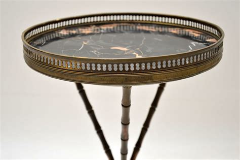 pair of antique brass and marble side tables marylebone antiques