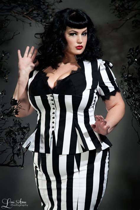 Vintage Goth Pinup Capsule Collection Lilith Top In Stripes