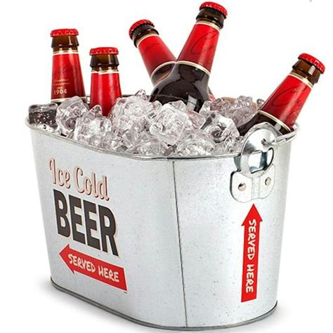 30 Off On Ice Cold Beer Metal Bucket With Opener
