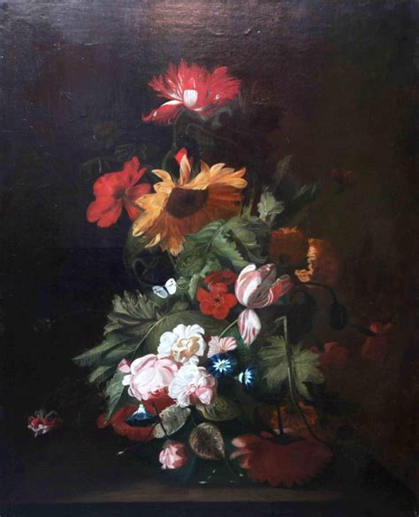 Simon Pietersz Verelst Circle Floral Arrangement Dutch Art Old Master Still Life Oil