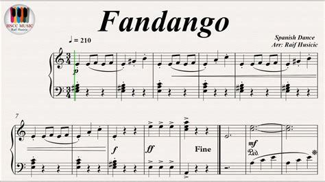 Piano Sheet Music Pdf Spanish Dance Piano Tutorial Fandango