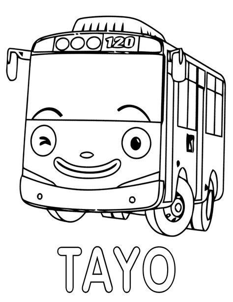 18 Tayo The Little Bus Coloring Sheet