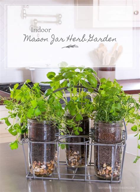 Indoor Mason Jar Herb Garden Mason Jar Herbs Mason Jar Herb Garden