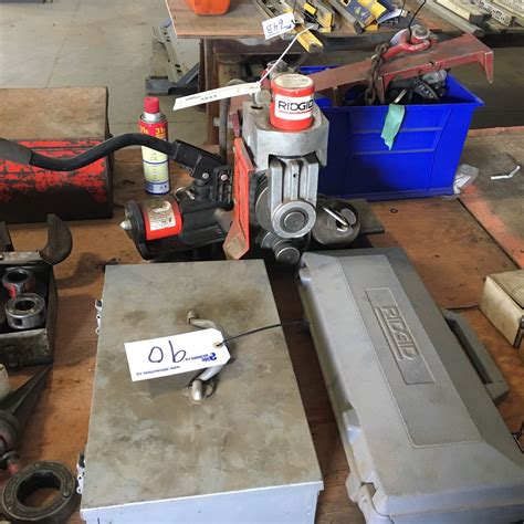Ridgid 918 Pipe Groover With Hydraulics And Grooving Tools Able Auctions