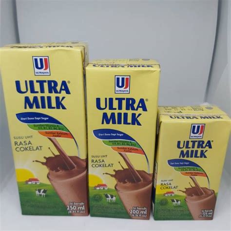 Jual Ultra Milk Rasa Coklat 125 Ml 200 Ml Dan 250 Ml Shopee Indonesia