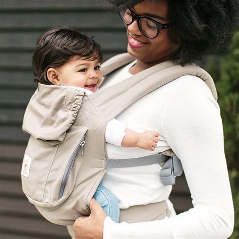 The Natural Linen Ergobaby Carrier Original Holds Baby In An Ergonomic
