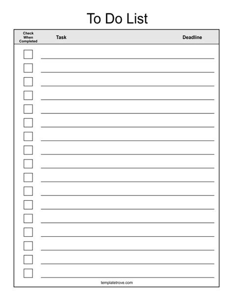 Checklist Templates Free Printable Word Excel Pdf Formats Gambaran
