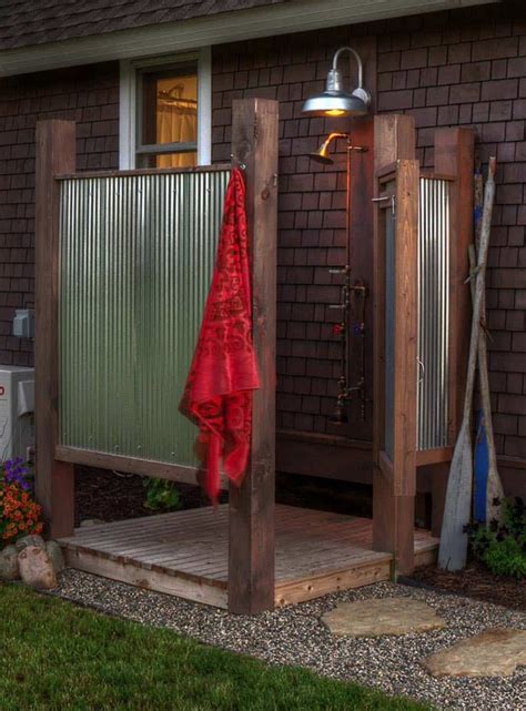 An Outdoor Shower That Will Help You Let Loose Water In Your House And Keep It Clean