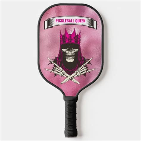 Pickleball Queen Pink Monogrammed Pickleball Paddle Zazzle