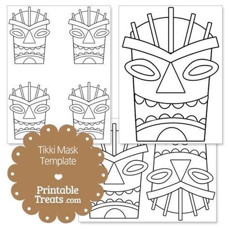 Printable Tiki Mask Template From Aloha Party Luau