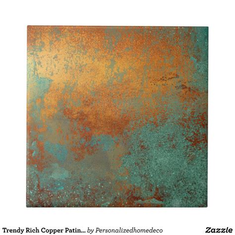Trendy Rich Copper Patina Metallic Ceramic Tile Zazzle Copper