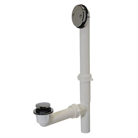 A bathtub drain assembly comes as a kit that includes elbow connections for the drain and overflow holes, a sanitary tee, pipes to connect these components, a these come in metal and pvc versions, and if you're doing a diy home improvement project, choose pvc because it's easier to work with. MOEN Tub and Shower Drain Covers in Chrome-T90331 - The ...