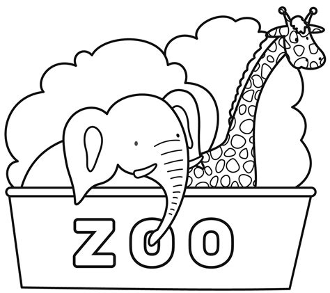 Zoo Coloring Page Colouringpages