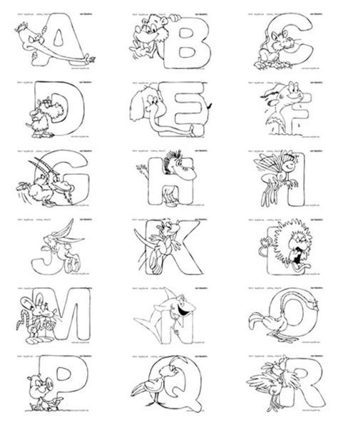 Animal Alphabet Coloring Sheets And Printable Coloring Sheets On Pinterest