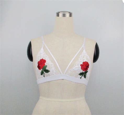 2021 white floral embroidery lace bralette sexy black triangle unpadded bra brassiere summer