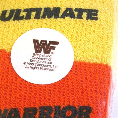 Vintage Ultimate Warrior Wristbands Nip For All To Envy