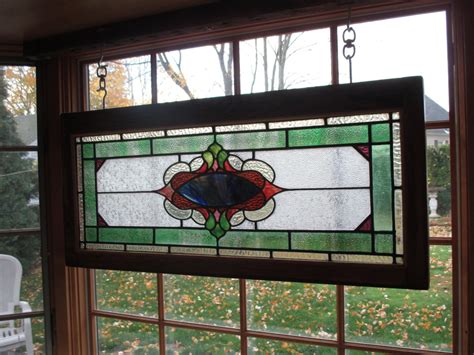 Best selection of transom stained glass windows from the past from san antonio texas. Antique Stained Glass Transom Window - Refinished ...