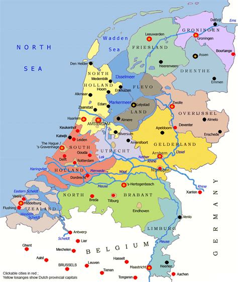 Map of netherlands, satellite view. Map of the Netherlands - Netherlands Travel Guide - Eupedia