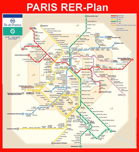 Paris Rer Plan Karte Rer Paris Carte De Train Paris