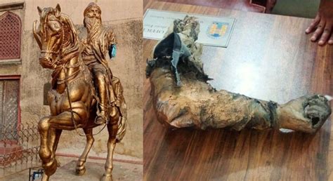 Statue Of Maharaja Ranjit Singh In Lahore Vandalised One Man Arrested