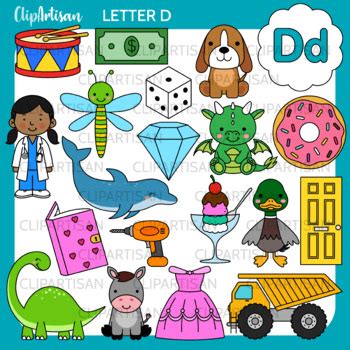 Check spelling or type a new query. Alphabet Clip Art: Letter D Words by ClipArtisan | TpT