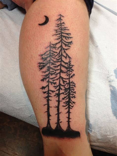 Redwood Tree Tattoo Leg