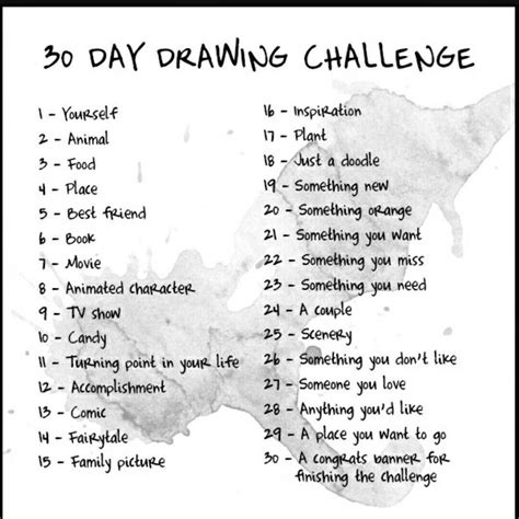 30 Day Drawing Challenge By Fanastycat On Deviantart