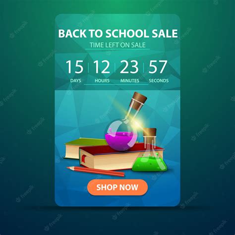 Premium Vector Back To School Web Banner With Countdown To The End