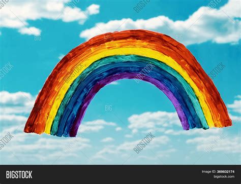 Bright Painted Rainbow Image And Photo Free Trial Bigstock