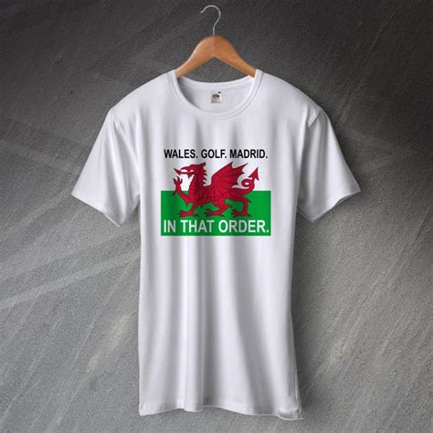 Men's 100 percent double mercerized cotton shirt for golf and active lifestyles. Wales Golf Madrid T-Shirt | Exclusive Welsh Football T ...