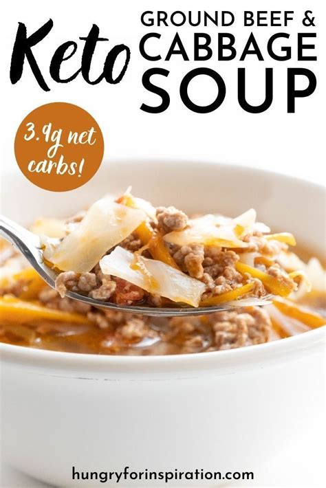 Easy Keto Cabbage Soup With Ground Beef In Soup With Ground Beef Savoury Food Beef