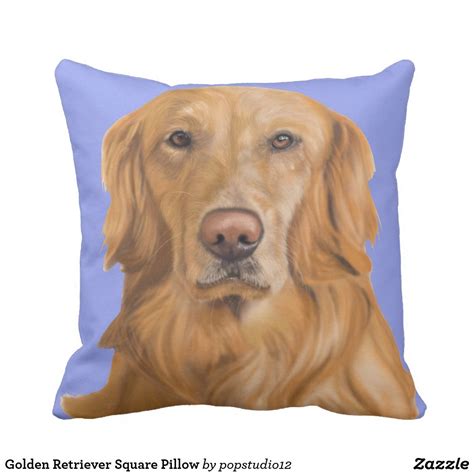 Golden Retriever Square Pillow Golden Retriever Pet Ts Retriever