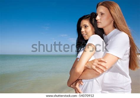 lesbians on beach telegraph