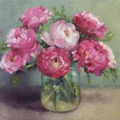 Daily Paintworks Ranunculus Original Fine Art For Sale Cindy