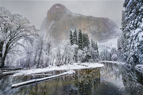 Falling Snow El Capitan Yosemite Eloquent Images By Gary Hart