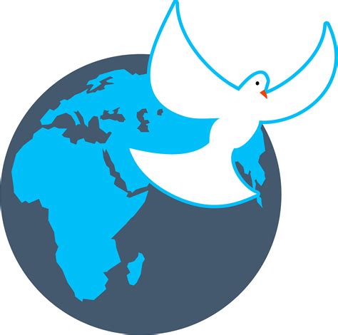 Globe And Dove Free Images At Vector Clip
