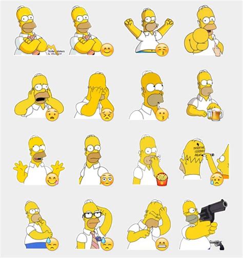 Homer Simpson Stickers Set Telegram Stickers Desenho Dos Simpsons Tatuagem Dos Simpsons