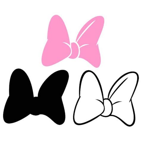 Pink Bow Svg Minnie Mouse Silhouette Cricut Mickey Disney Kingdom