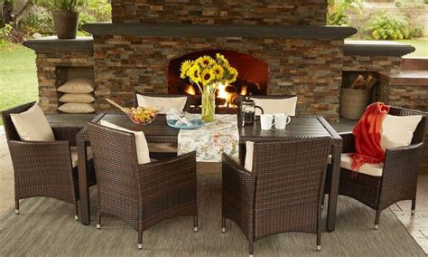 Buy rattan patio furniture sets clearance, 4 piece outdoor conversation sets, wicker bar set with 2 arm chairs,1 loveseat & coffee table, patio dining sets for backyard porch poolside garden, gray, w7782 at walmart.com Furniture:Amazing Clearance Patio Sets At Walmart Also ...