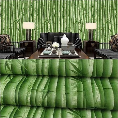 WALLPAPER DINDING MOTIF BAMBU HIJAU TUA 45cm x 10m | Shopee Indonesia